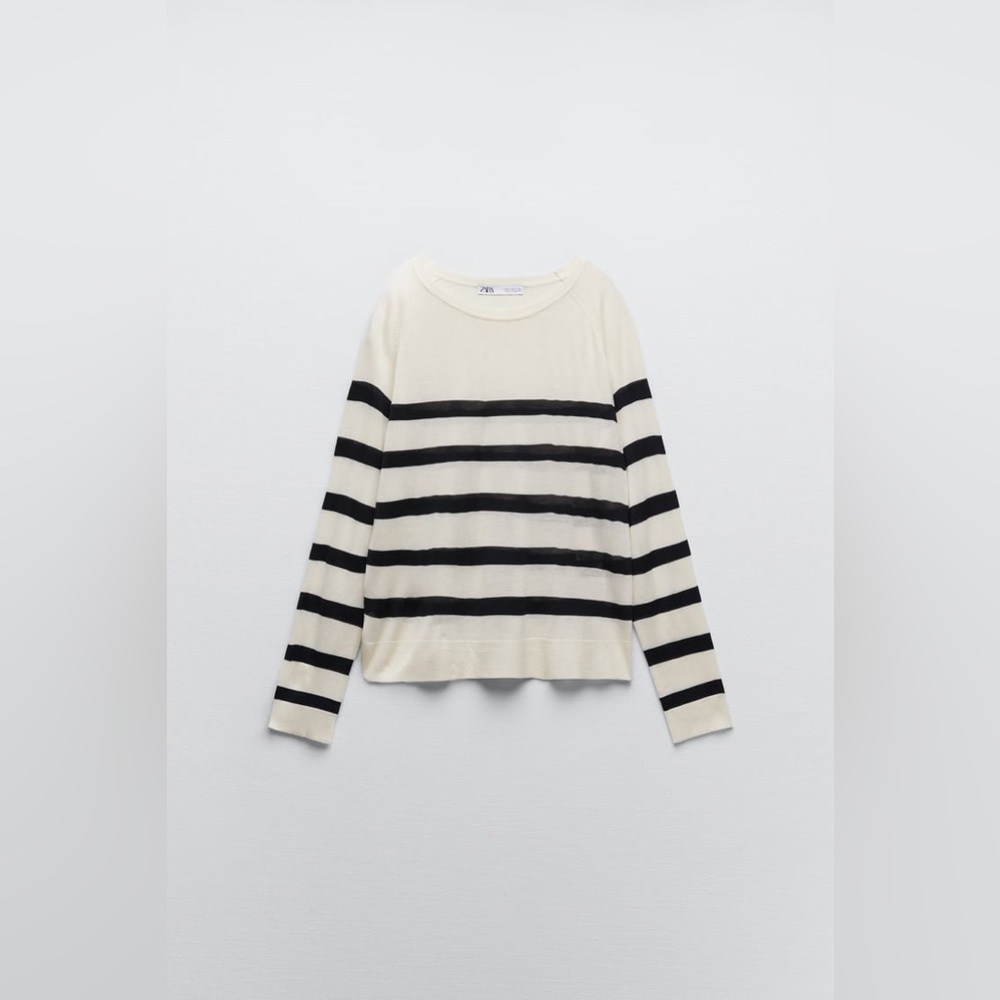 Zara Basic Knit Striped Sweater